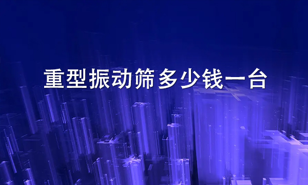 重型振动筛多少钱一台